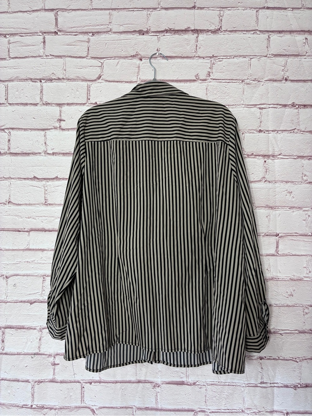 NY Collection Striped Button Down Casual Shirt Like New 3X - Picture 6 of 8